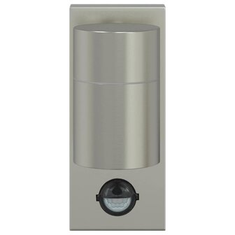 Buitenwandlampen met sensor - 2 stuks - zilver RVS IP44 3