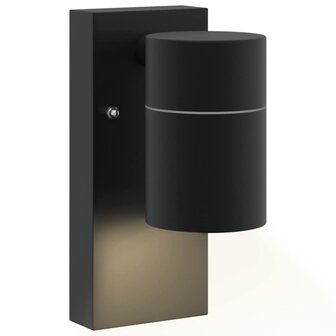 Buitenwandlamp Zwart RVS IP44 7