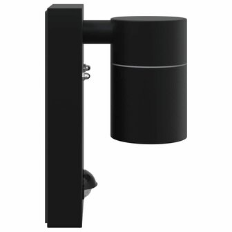 Buitenwandlamp met Sensor Zwart RVS IP44 3