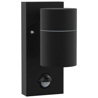 Buiten Wandlampen met Sensor 2 stuks Zwart RVS IP44 2