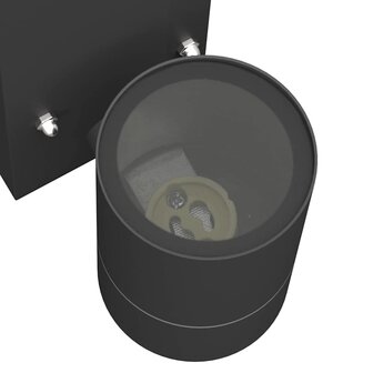 Buiten Wandlampen met Sensor 2 stuks Zwart RVS IP44 7