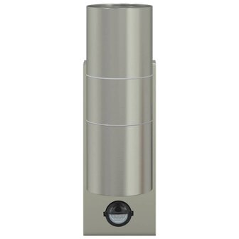 Buitenwandlampen met Sensor 2 stuks Zilver RVS IP44 3