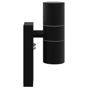 Buitenwandlampen 2 stuks Zwart RVS IP44 4