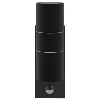 Buitenwandlampen met Sensor 2 stuks Zwart RVS IP44 3