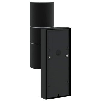 Buitenwandlampen met Sensor 2 stuks Zwart RVS IP44 5