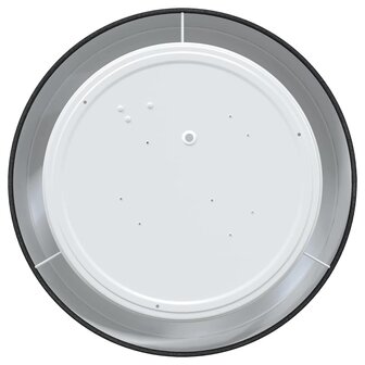 Plafondlamp vlakke montage &Oslash; 30 cm E27 stof zwart 3
