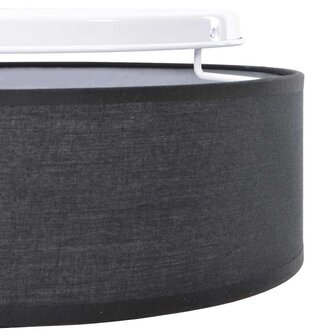 Plafondlamp vlakke montage &Oslash; 38 cm E27 stof zwart 5