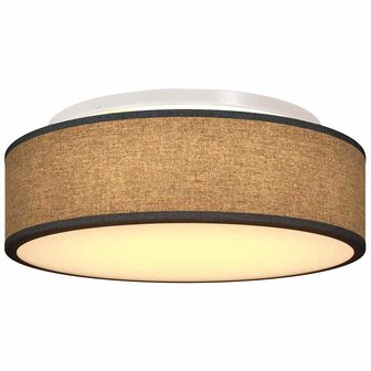 Plafondlamp vlakke montage &Oslash; 38 cm E27 stof zwart 7
