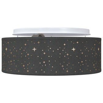 Plafondlamp met sterrenlampscherm &Oslash; 30 cm E27 stof zwart 2