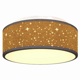 Plafondlamp met sterrenlampscherm &Oslash; 30 cm E27 stof zwart 7