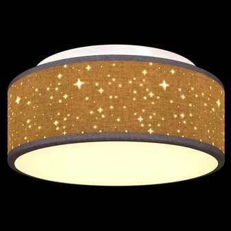 Plafondlamp met sterrenlampscherm &Oslash; 30 cm E27 stof zwart 8