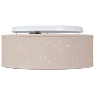 Plafondlamp met sterrenlampscherm &Oslash; 30 cm E27 stof taupe 2