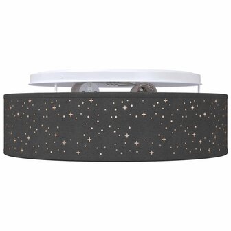 Plafondlamp met sterrenlampscherm &Oslash; 38 cm E27 stof zwart 2