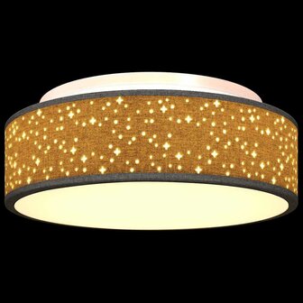 Plafondlamp met sterrenlampscherm &Oslash; 38 cm E27 stof zwart 8
