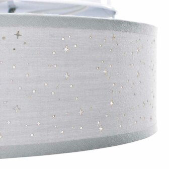 Plafondlamp met sterrenlampscherm &Oslash; 38 cm E27 stof grijs 5
