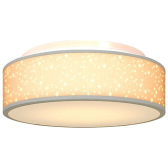 Plafondlamp met sterrenlampscherm &Oslash; 38 cm E27 stof grijs 7