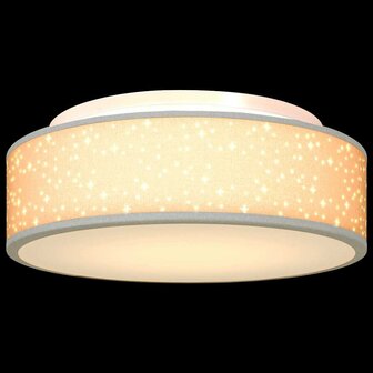 Plafondlamp met sterrenlampscherm &Oslash; 38 cm E27 stof grijs 8