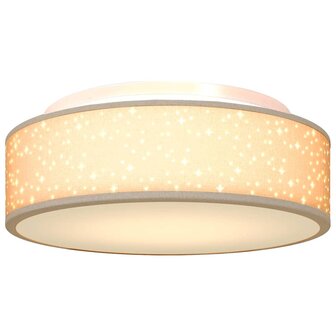 Plafondlamp met sterrenlampscherm &Oslash; 38 cm E27 stof taupe 7