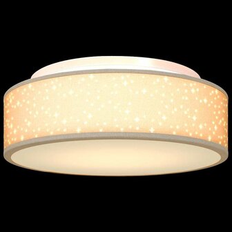 Plafondlamp met sterrenlampscherm &Oslash; 38 cm E27 stof taupe 8