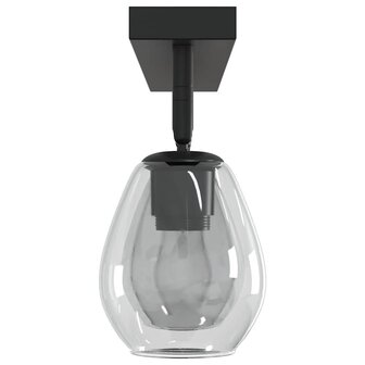 Plafondlamp met verstelbare glazen lampenkap E27 antraciet 4