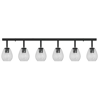 Plafondlamp met verstelbare glazen lampenkap E27 antraciet 3