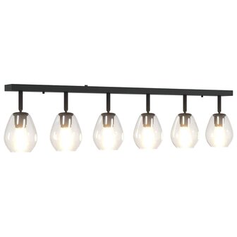 Plafondlamp met verstelbare glazen lampenkap E27 antraciet 8