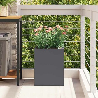 Tuin Bloempot Antraciet 50 x 32 x 40 cm Koudgewalst staal 3