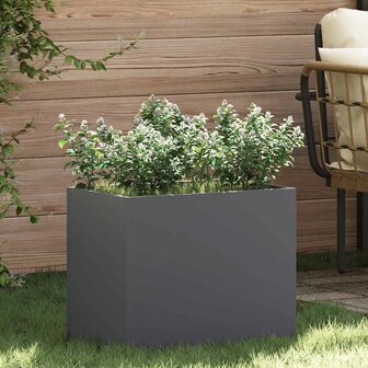 Tuin Bloempot Antraciet 50 x 32 x 40 cm Koudgewalst staal 1