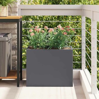 Tuin Bloempot Antraciet 50 x 32 x 40 cm Koudgewalst staal 3
