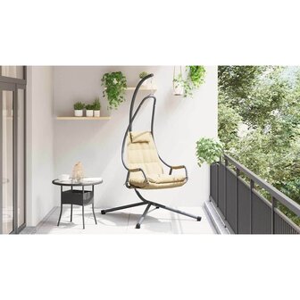 Hangstoel met standaard en kussen - Beige staal 3