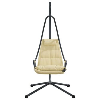 Hangstoel met standaard en kussen - Beige staal 4