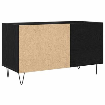 Platenkast 84,5x38x48 cm bewerkt hout zwart eikenkleurig 4