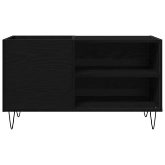 Platenkast 84,5x38x48 cm bewerkt hout zwart eikenkleurig 5