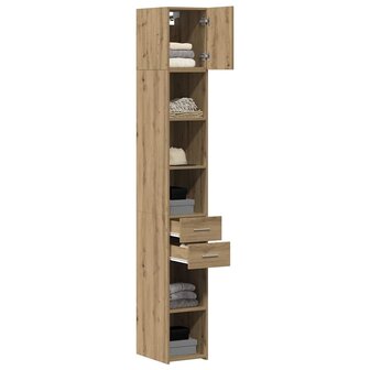 Slanke Opbergkast Artisan Eiken 30x42.5x225 cm Bewerkt Hout 2