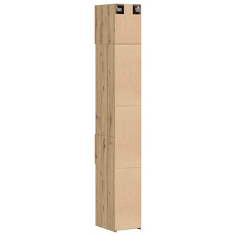 Slanke Opbergkast Artisan Eiken 30x42.5x225 cm Bewerkt Hout 8