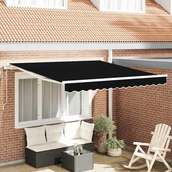 Luifel automatisch uitschuifbaar 300x250 cm zwart 1
