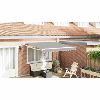 Luifel automatisch uitschuifbaar 300x250 cm lichtgrijs 1