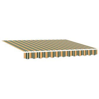 Luifel automatisch uitschuifbaar 350x250 cm groen en geel 4