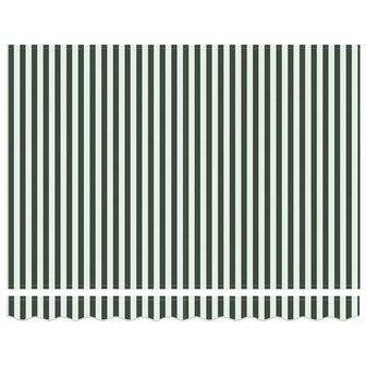 Luifel automatisch uitschuifbaar 350x250 cm groen en wit 6
