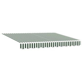 Luifel automatisch uitschuifbaar 350x250 cm groen en wit 3