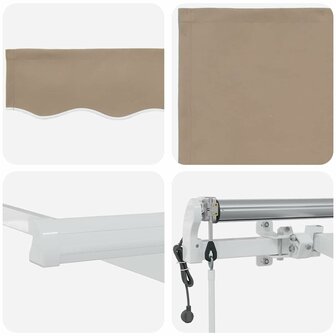 Luifel automatisch uitschuifbaar 400x300 cm beige 7