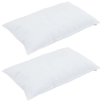 Kussens met kussen 2 pcs Wit 40 x 80 cm 130gsm 100% katoen 2