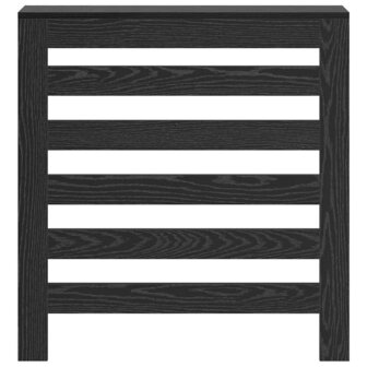 Radiator Cover Zwart Eiken 78x20x82 cm Bewerkt Hout 3