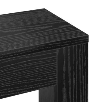 Radiator Cover Zwart Eiken 78x20x82 cm Bewerkt Hout 6