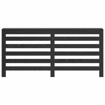 Radiator Bedekking Zwarte Eiken 175x20x82 cm Gelaagd Hout 3
