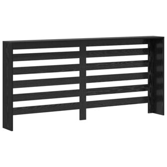 Radiator Bedekking Zwarte Eiken 175x20x82 cm Gelaagd Hout 5