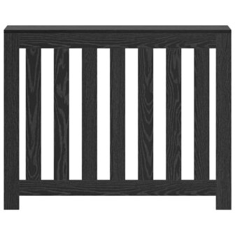 Radiator Cover Zwart Eiken 104x20x82 cm Hout 3