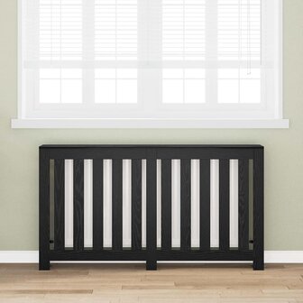 radiatorafdekking Zwart Eiken 149x20x82 cm Ge&euml;ngineerd Hout 1
