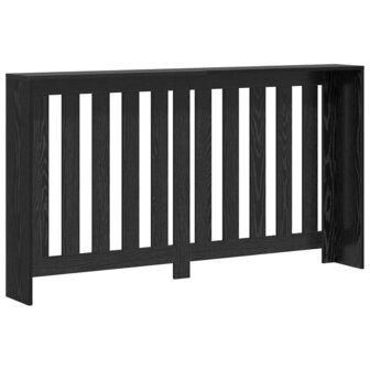 radiatorafdekking Zwart Eiken 149x20x82 cm Ge&euml;ngineerd Hout 5