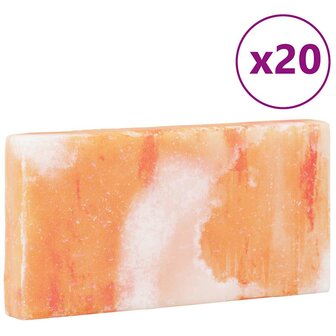 Zoutstenen 20 st 20x10x2,5 cm 23 kg roze 2